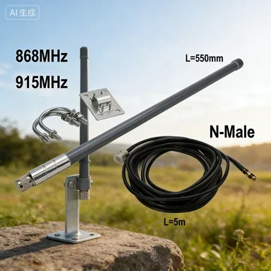 12dBi 868MHz 915MHz Outdoor-Omni Fiberglass Antenna Tuned For Helium Hotspot For LoRa EU US Frequency Long Distance Signal