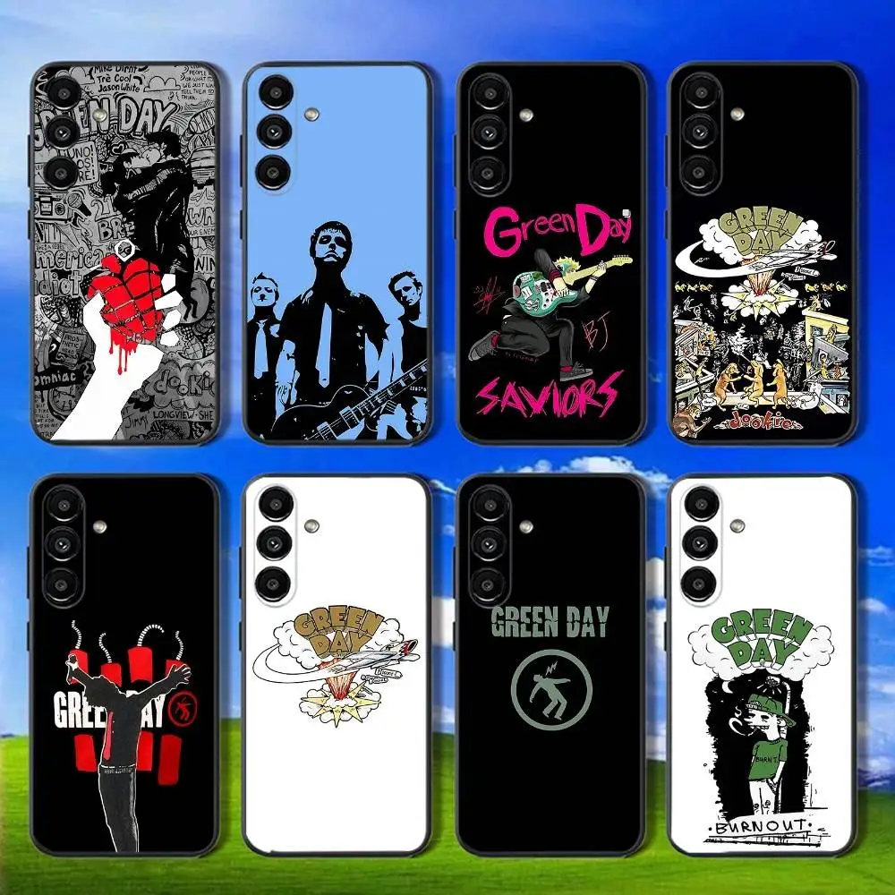 

G-Green Day Band Phone Case For Samsung Galaxy A13,A21s,A22,A31,A32,A52,A53,A71,A80,Soft Black Shell