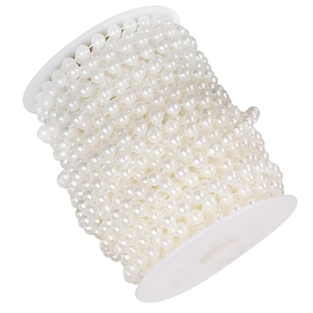 

DIY Bead Strings Artificial Pearl Chain Garland Roll Plastic Strand for Home Wedding Venue Decor Crafts Ornament