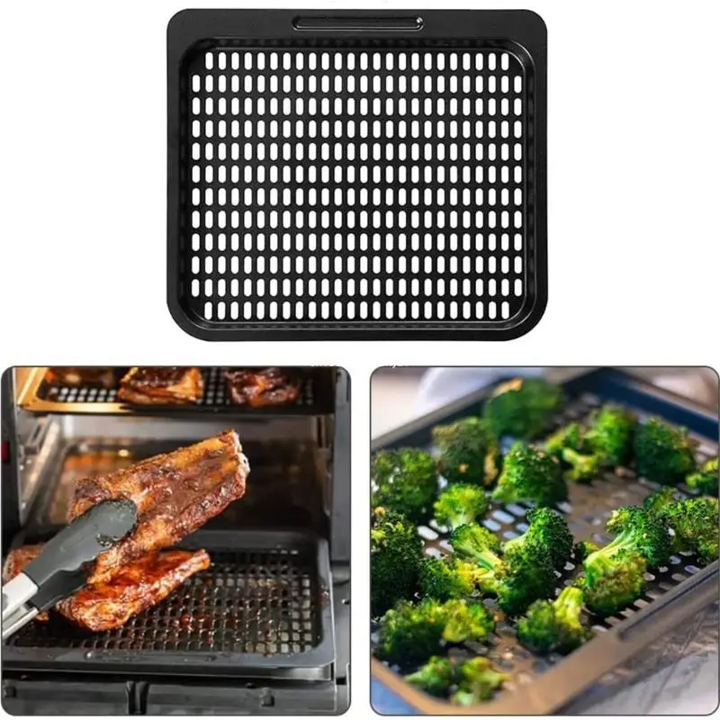Air Fryer Tray Rack Carbon Steel Cooking Pan Oven Crisping Baking Sheet Dropship