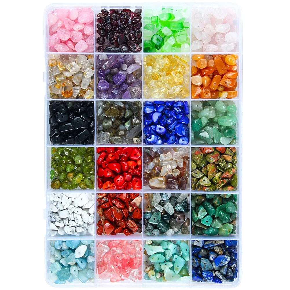 

1 Box of Irregular Natural Stone Beads Decorative Loose Gravel for DIY Jewelry Making Accessories Craft Supplies Bracelet