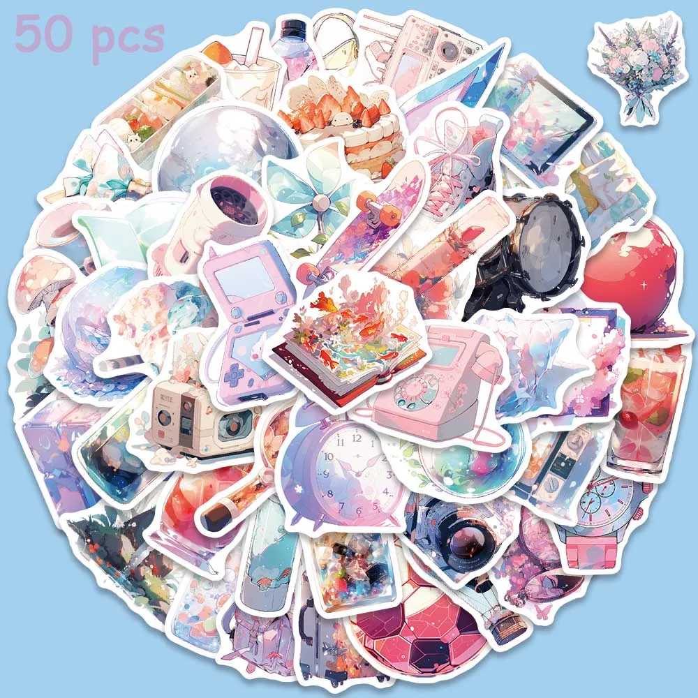 

50pcs Vaporwave Ins Style VSCO Stickers Aesthetic Decals For Kids Water Bottle Suitcase Skateboard Scrapbook Phone Stickers