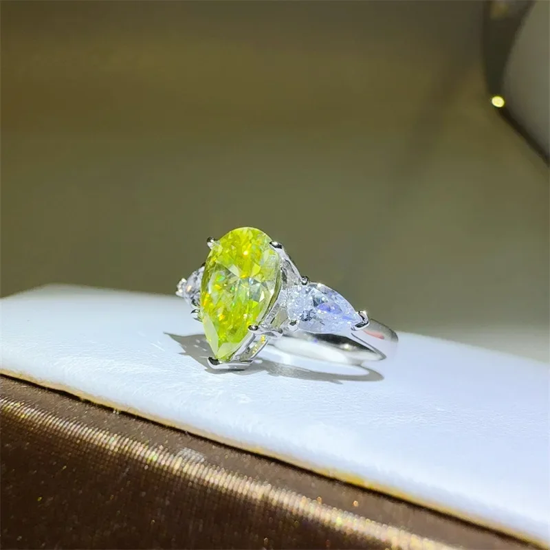 Anillo de moissanita SACE GEMS GRA certificado 1-3CT VVS1, anillo solitario de diamante de laboratorio para mujer, promesa de compromiso, joyería de boda