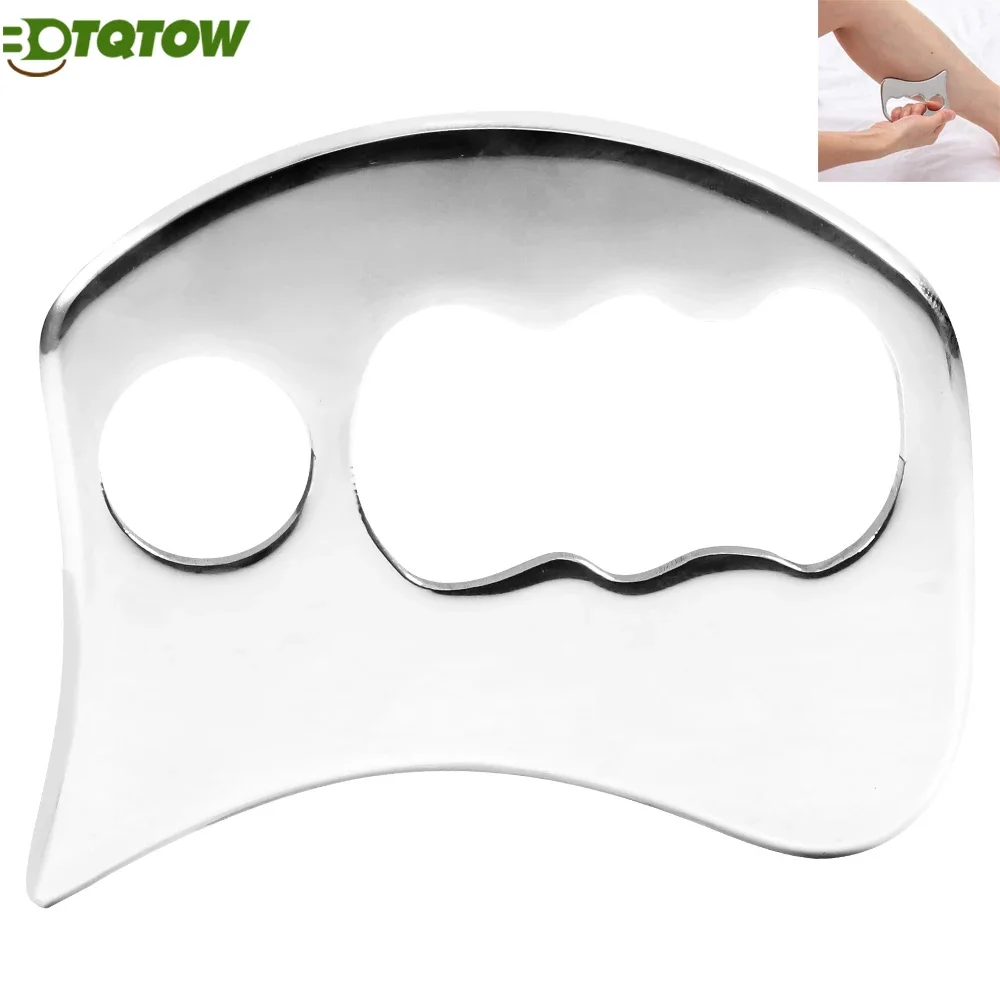 1PCS Stainless Steel Gua Sha Scraping Massage Tool-Muscle Scraper Physical Therapy - Soft Tissue Mobilization,for Back,Legs,Arms