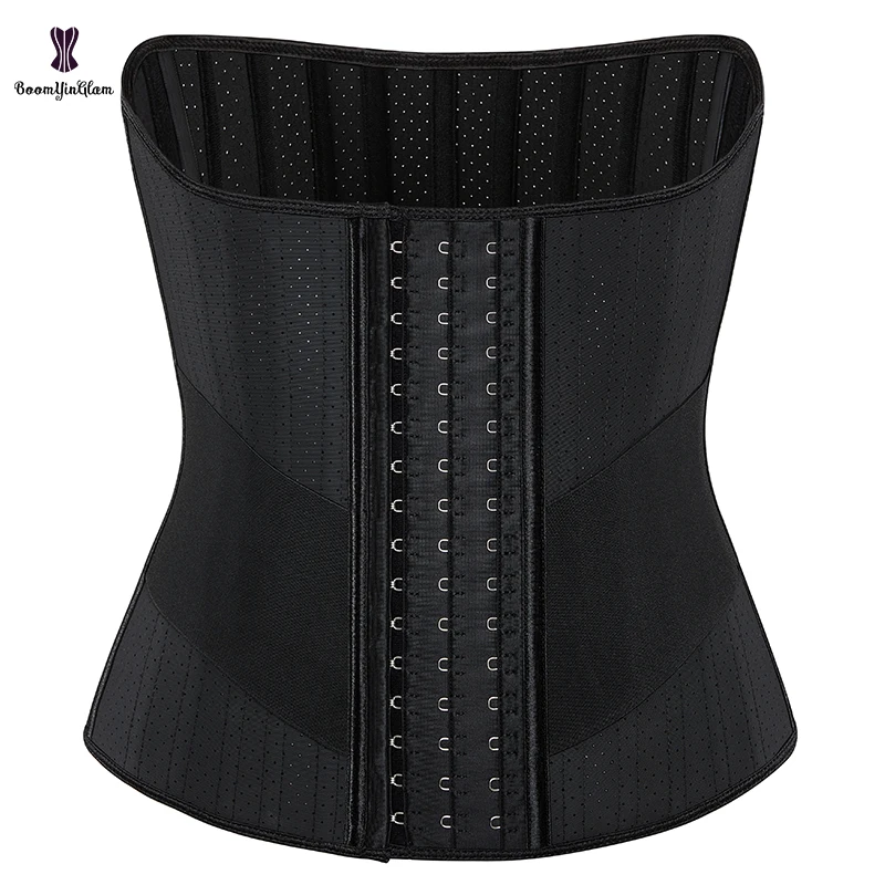 

3 Hook And Eye Adjustable Girdle Summer Breathable Chest Binder Bustier Waist Trainer Belt 25 Robs Latex Corset With Air Holes