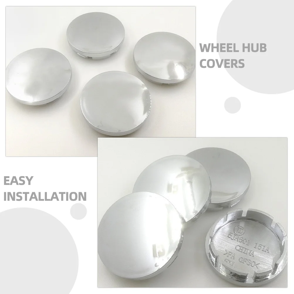 

4Pcs Hub Caps for Cars Premium Finish Lightweight Small Size Easy to Install Wheel Hub Covers Car Exterior Decoration