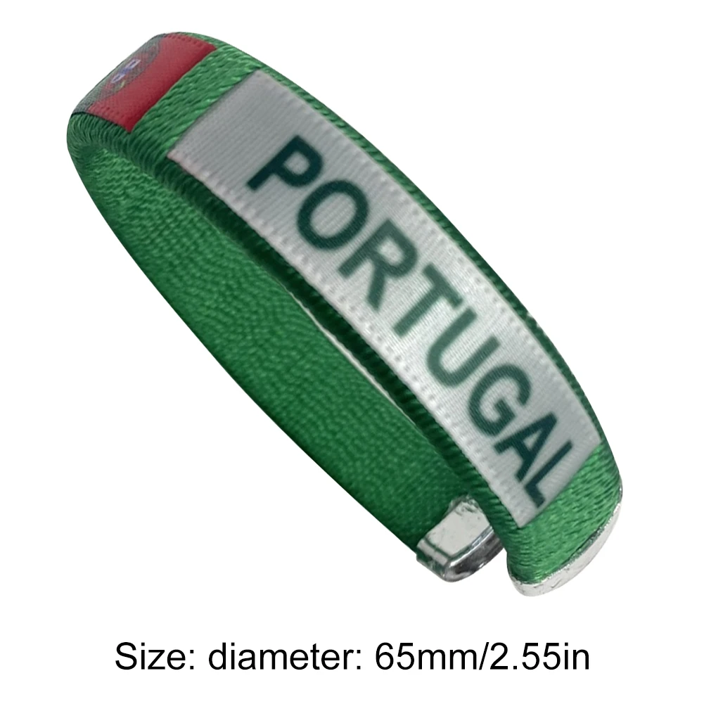 Country Flag Bracelet Diameter 65mm National Flag Style Bracelet Fashion Football Fans Wristband for Football Match Cheering