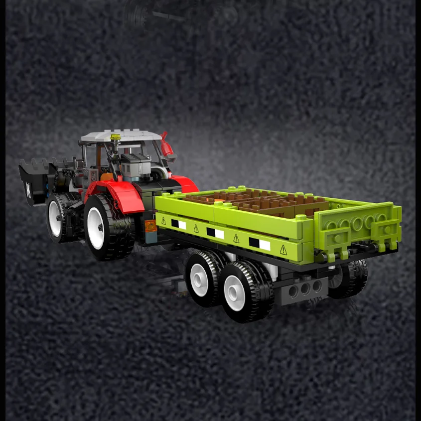 24093 مقطورة زراعية/محمل سيارة MOC بنة سلسلة مركبات زراعية 504 قطعة تجميع السيارات المجنزرة نموذج الطوب اللعب هدية #4