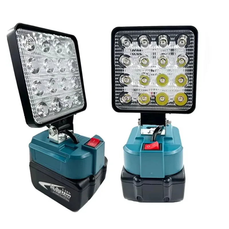 Cordless 4 inch LED Work Light Spotlight For Makita 14.4V-18V Li-ion Battery Flashlight Outdoor Camping Lamp Emergency Lighting