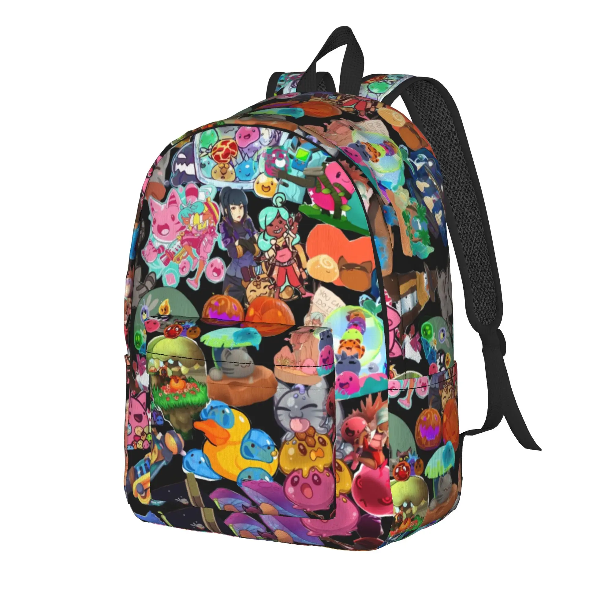 Chaotic Multicolor Slime Rancher Backpack  Fashion Backpacks Teen Sport Large School Bags Custom Rucksack