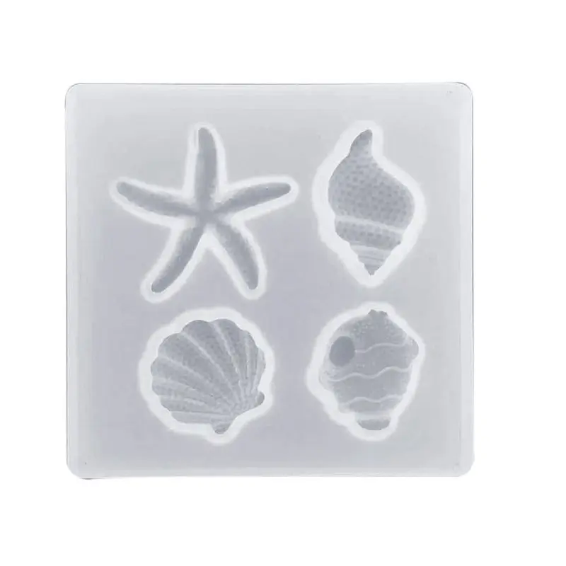 

DIY Lovely Shell Starfish Conch Sea Silicone Mold Fondant Cake Decorating Tools Soap Chocolate Moulds Pendant Jewelry Making