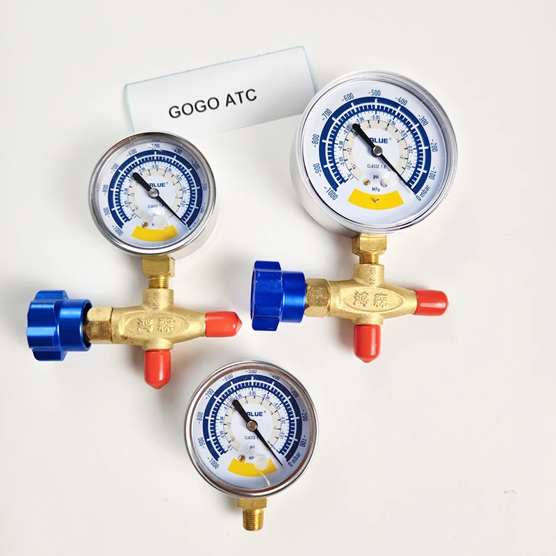 60MM 80MM R22 Vacuum pump gauge Air conditioning tool set liquid set manifold gauge