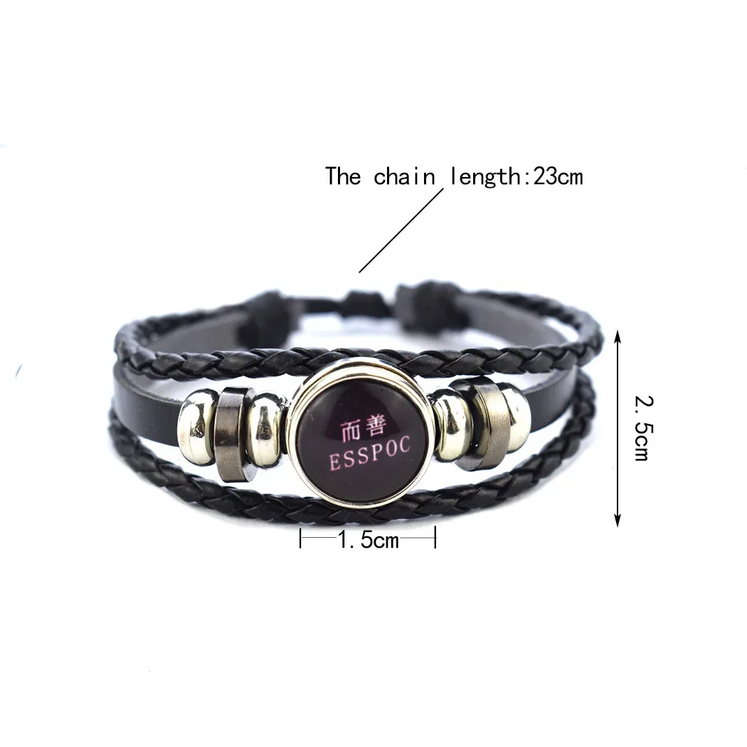 Luminous Earth Moon Solar Eclipse Black Leather Bracelet Glowing Jewelry Bracelets Universe Sun Jupiter Bracelets Gifts