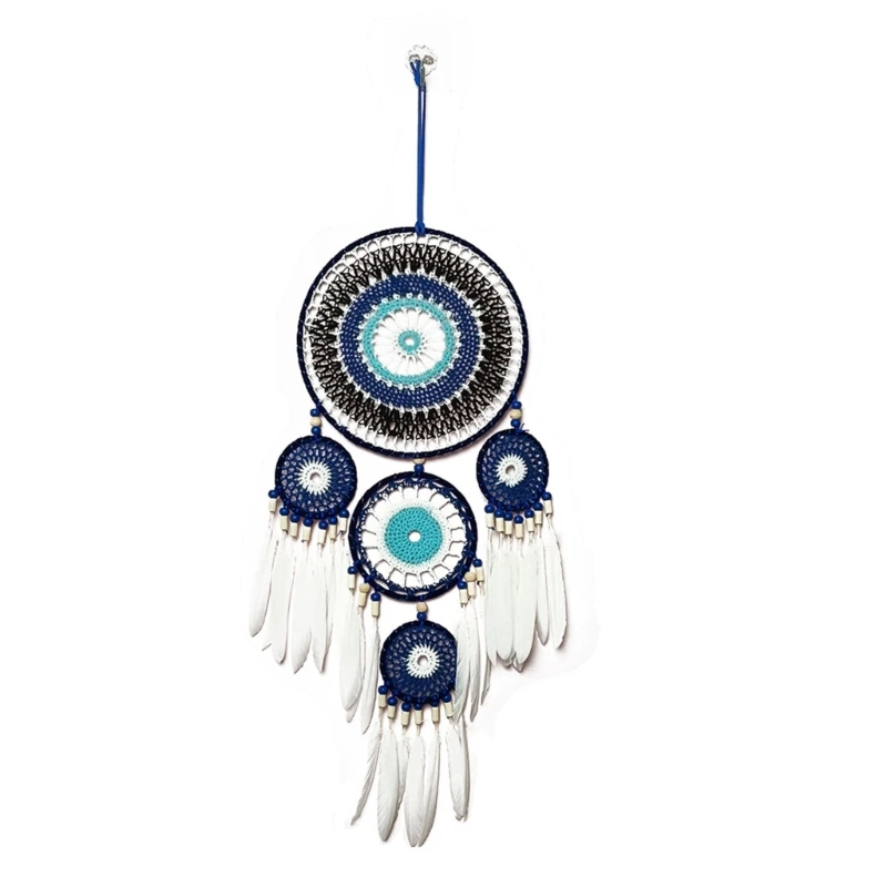 

Blue Eye Dreamcatcher Bohemian Room Decor Handmade Wall Hanging Ornament Indian Styles Dreamcatcher Wall Decoration Gift