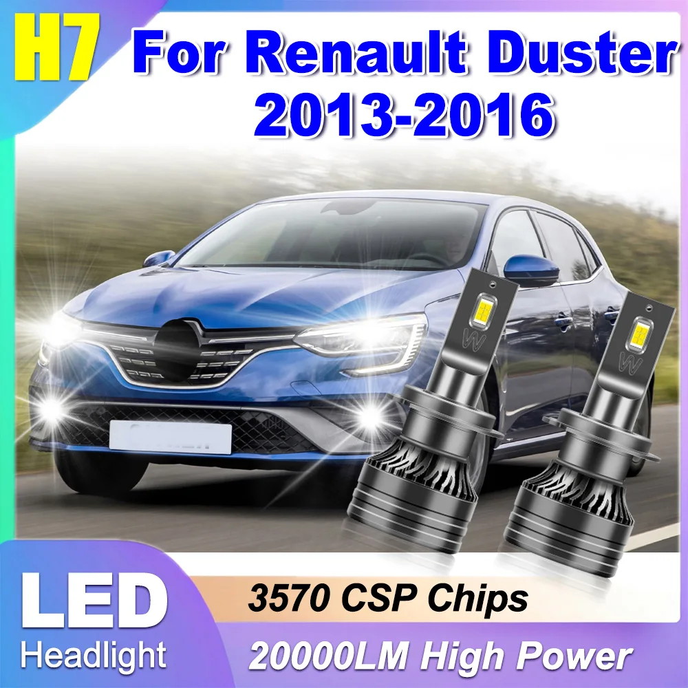 

2 шт. 20000LM светодиодные фары Canbus без ошибок H7 автомобильные фары 120 Вт 6000 К белые светодиодные фары CSP чипы для Renault Duster 2013-2016