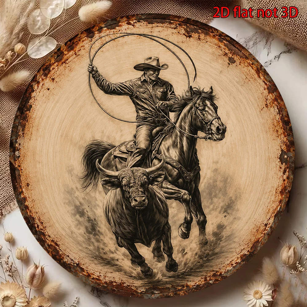 2D Flat - Decorative Signs And Plaques 2D Flat, 1pc 8X8 Inch/ 20X20Cm Round Sign, Vintage Decorative Plaque Related