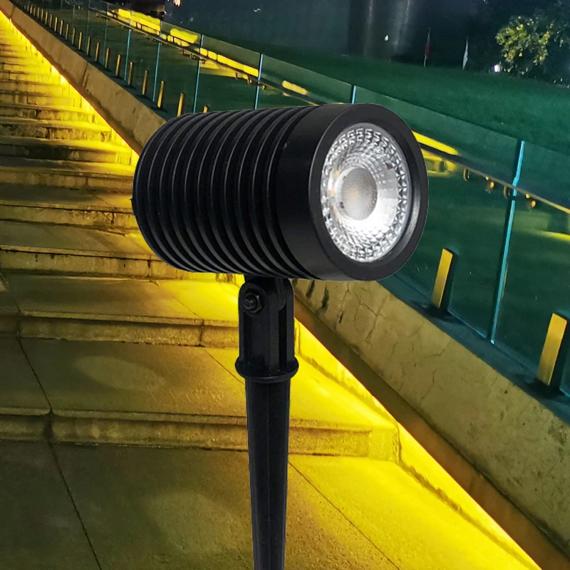 Plastic modern black SMD lawn spotlight cheap wholesale high brightness IP65 mini garden spot light IP65 5W