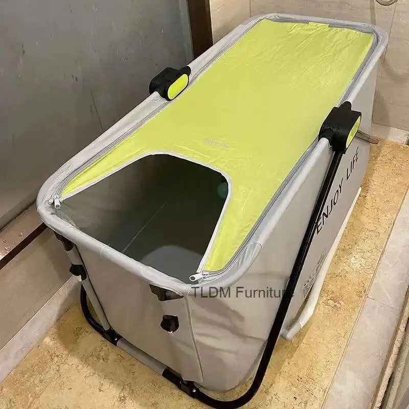 

Adult Folding Portable Bathtubs Modern Home ice bath Full-body Sweat Steam Barrel creative large Bidet Thickened Adult Bathtub