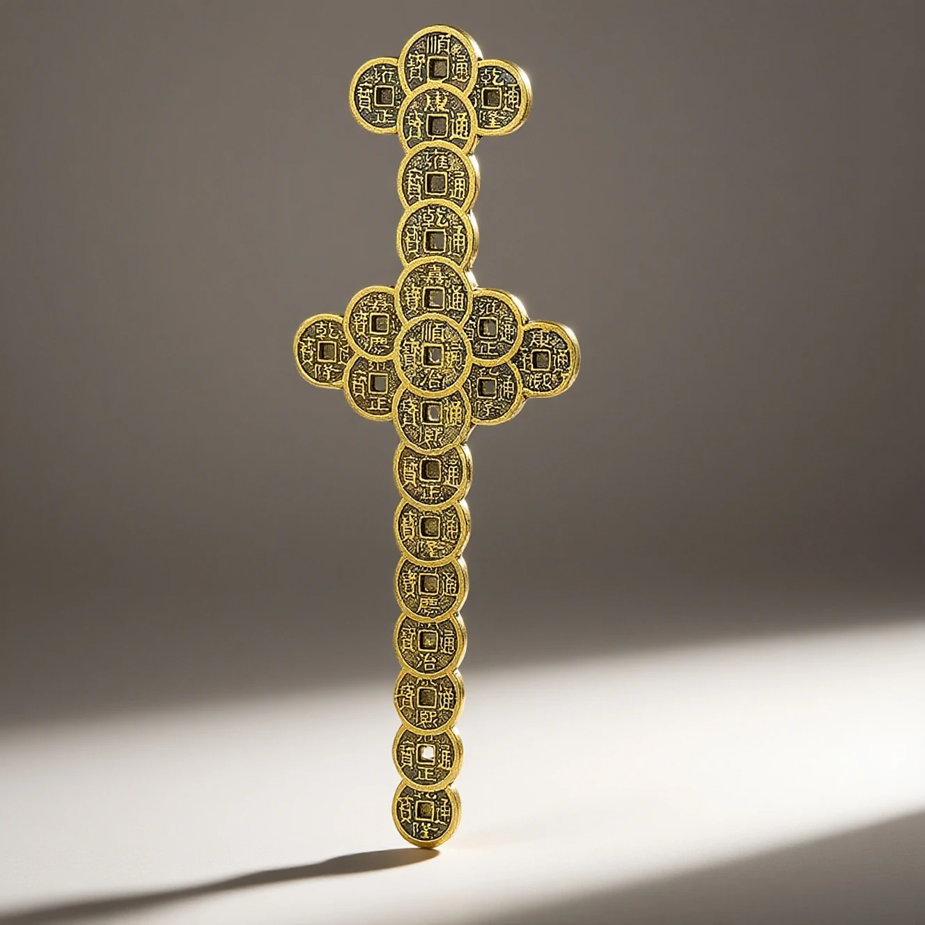 

Китайский фэн-шуй, латунная монета, меч, амулет, традиционный духовный декор, даосский ритуальный инструмент, игровой реквизит, защита дома, подарок богатства