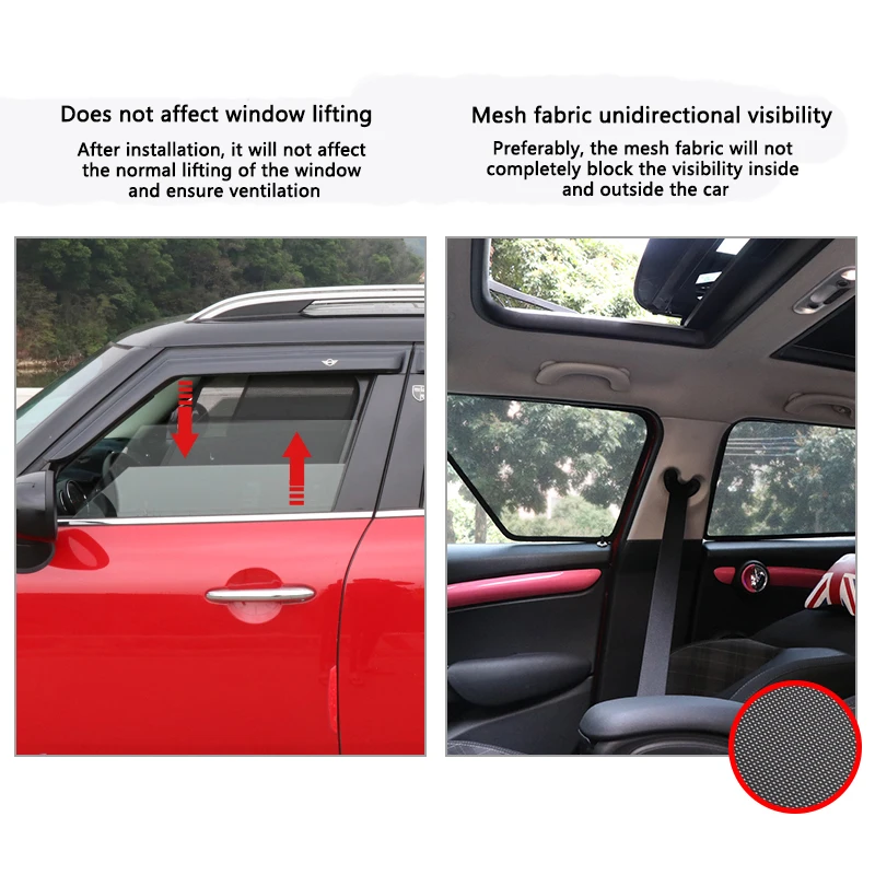 For BMW MINI Window Sunshade F54 F60 F55 R60 Self-priming Sunshade Side Window Mesh Car Accessories