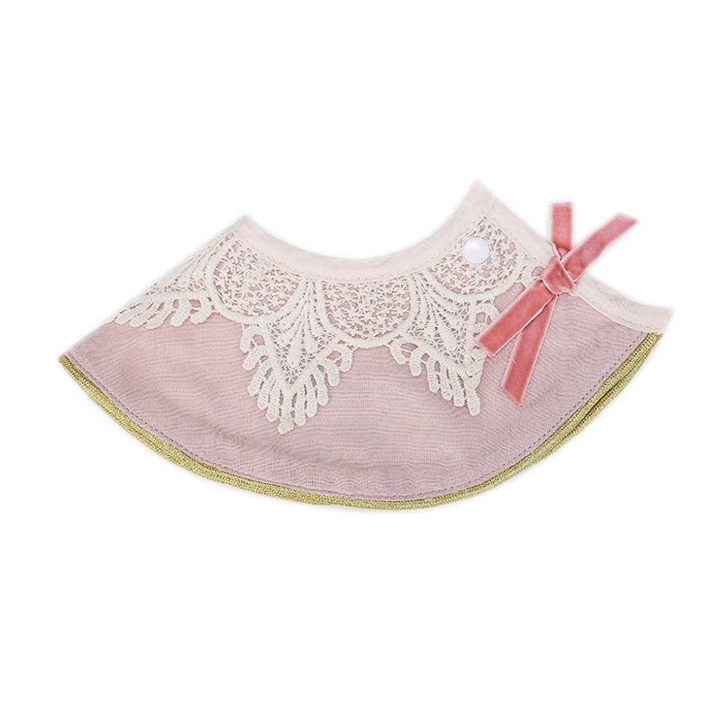 Ins Style Saliva Towel Cotton Baby Bib 360° Rotating Round Baby Rice Pocket Model False Collar