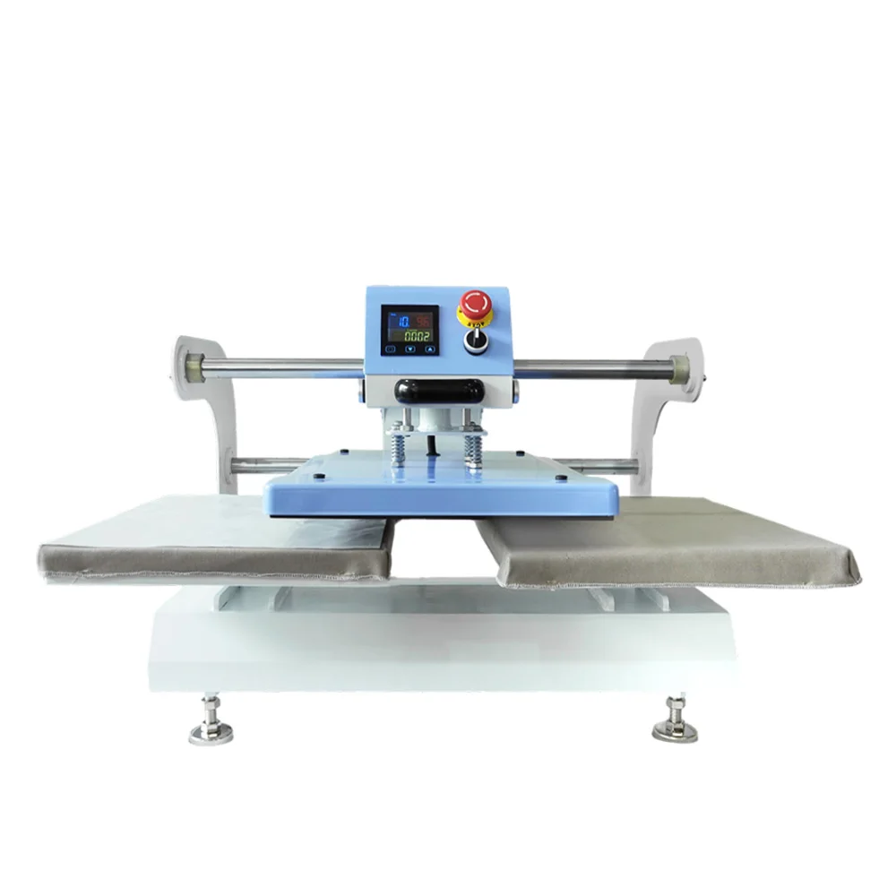 High-Efficiency Pneumatic Heat Press Machine For T-Shirts - 3 Sizes, Dual-Station, Auto/Manual Modes, Laser Calibrator Optional