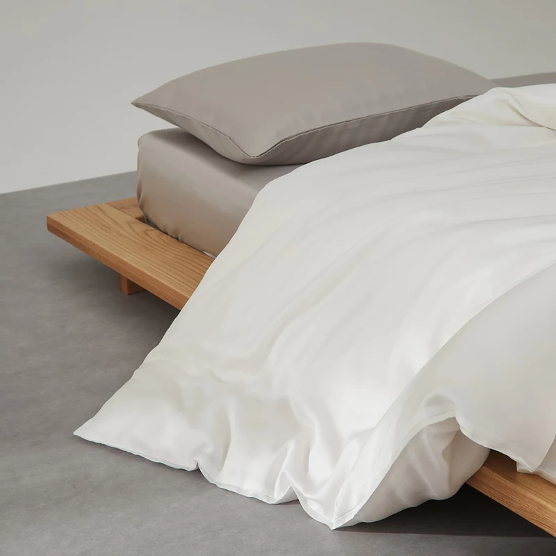 

1pc Off White Eucalyptus Lyocell Silky Duvet Cover ,Ten cel Quilt Cover,Summer Cool Comforter Bag For single Double Full King