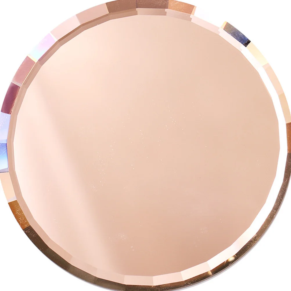 

1Set Nail Art Palette Mirror Round Display Tray 5 Colors Blue Yellow Black White Mixing Manicure Makeup Tray