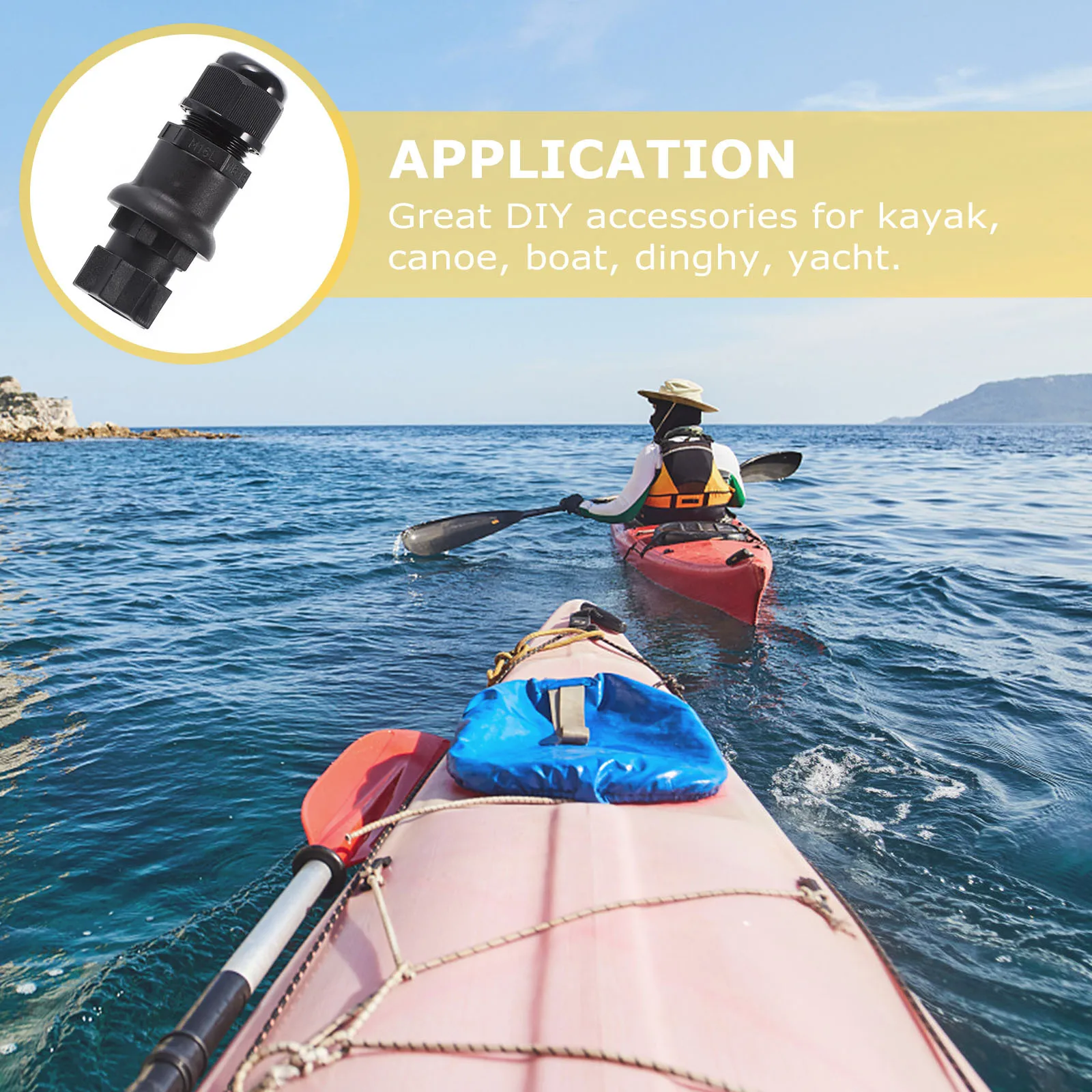 

Kayak Flag Pole Mount Nylon Flagpole Bracket Durable Boat Accessory For Canoe Yacht Dinghy Safety Flag Holder Base