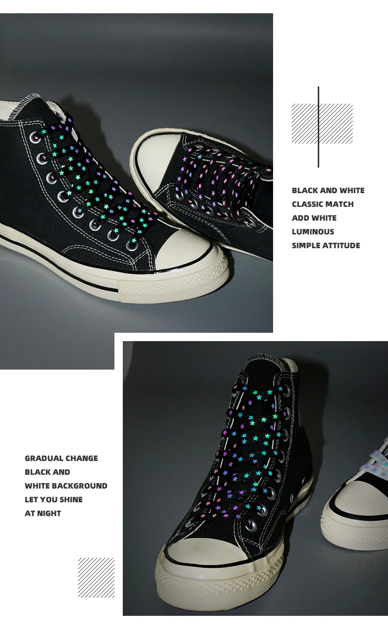 Flache, reflektierende, leuchtende Schuhbänder, die im Dunkeln leuchten, fluoreszierende Schuhbänder für Sneaker, besonders helle Schuhbänder, 1 Paar. – Detail 11