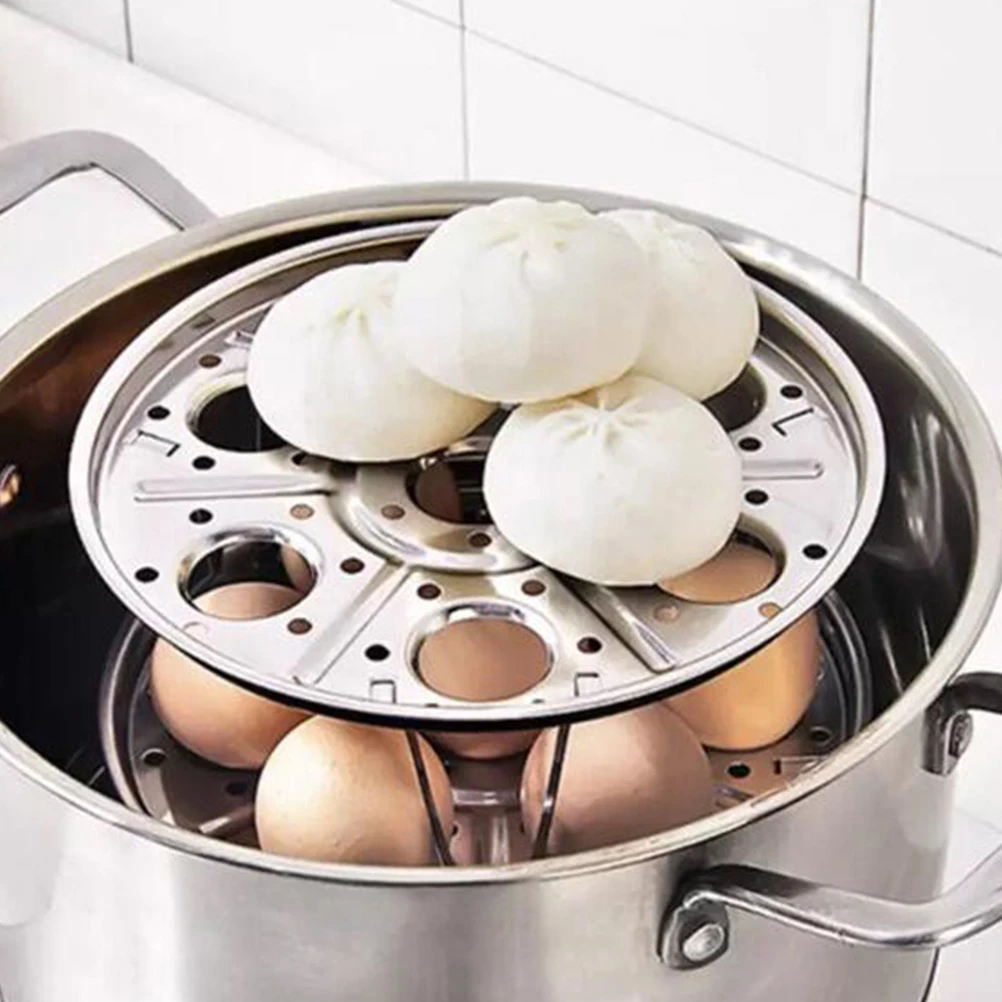 

2 Pcs Kitchen Cookware Steam Steaming Steamer Kitchen Cookware Steam Egg Cooker Rack Rack Egg Holder