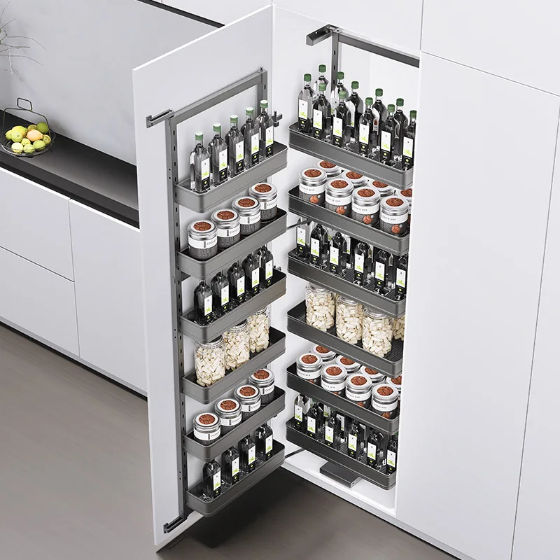 Pull Basket Kitchen Cabinet Big Monster Pull Basket Shallow Cabinet Snacks Multi-layer Storage Shelf Open Door Seasoning Basket