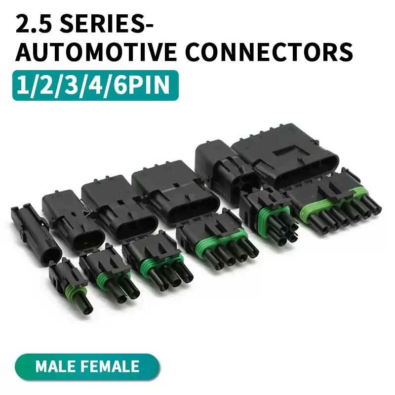 Zestawy 2.5 Series 1 2 3 4 6 Pin Delphi GM samochodowe elektryczne żeńskie męskie złącze samochodowe do gniazdka