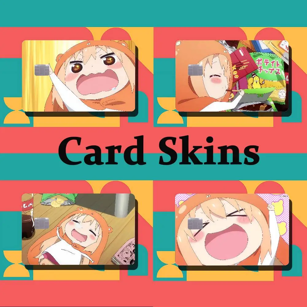 

Cute Umaru-chan Card Stickers Cartoon Decorative Small Waterproof Chip 4PCS Card Sticker New Anti-Scratch