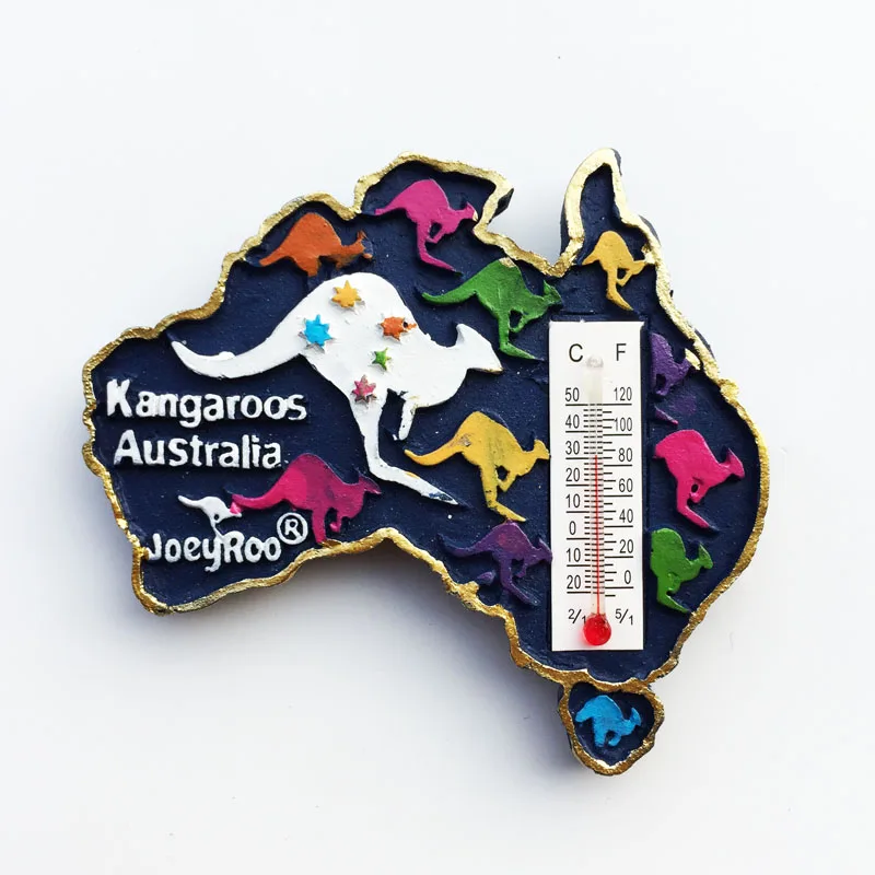 

Fridge magnet Australian kangaroo home map shaped decoration resin refrigerator magnet tourist souvenir message post