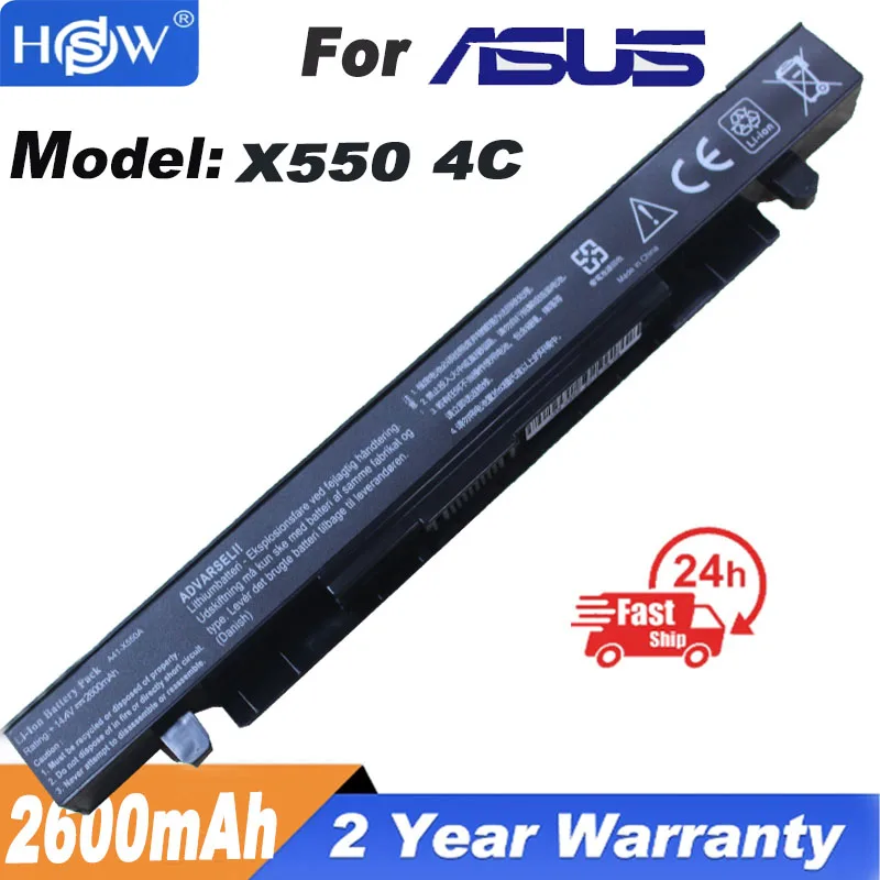 

Laptop Battery for ASUS X450 X550 X550C X550B X550V X450C X550CA X452EA X452C A41-X550A A41-X550A