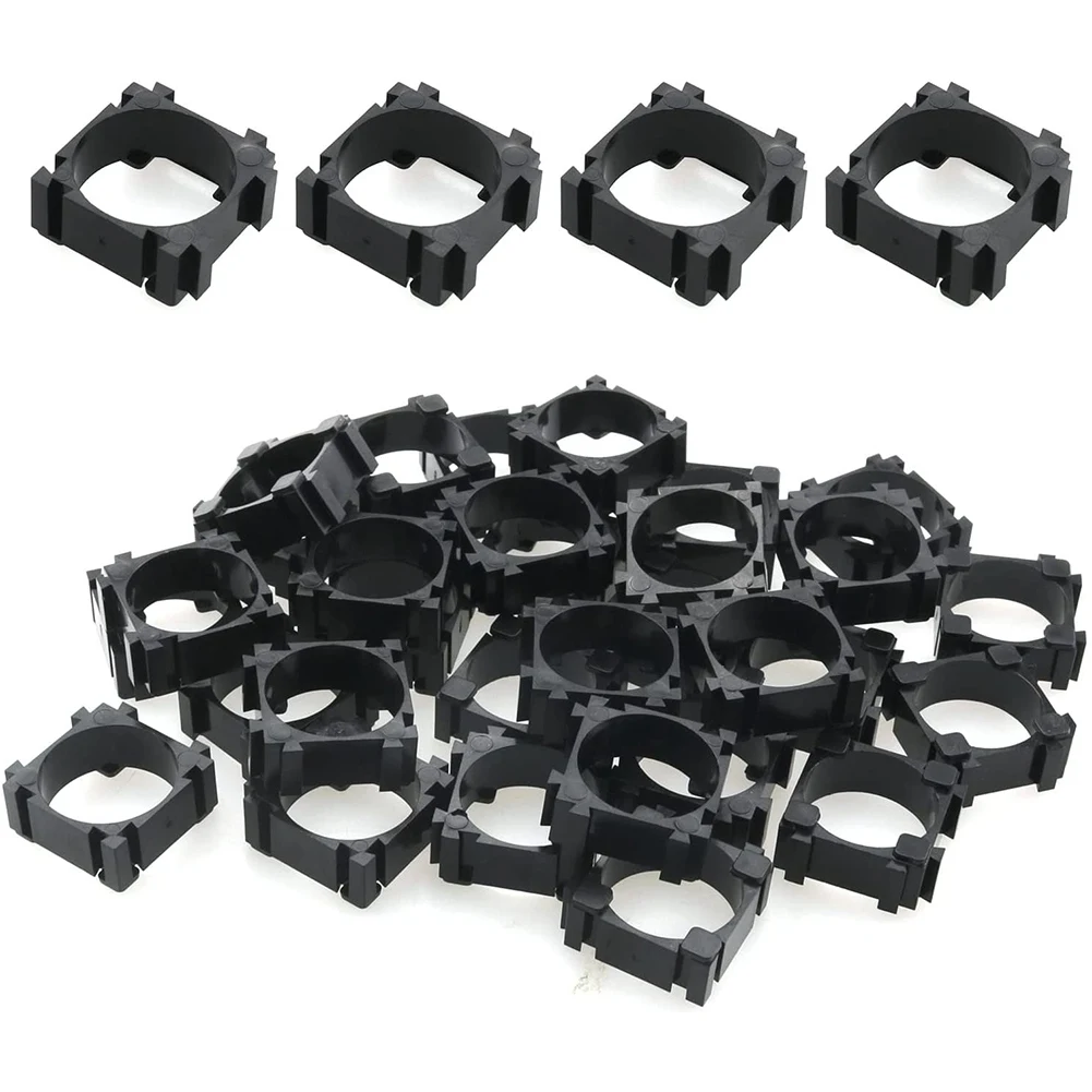 30Pcs Splicing Battery Support 18650 Lithium Battery Bracket 1 Cell Spacer Lithium Battery Plastic Holder Bracket