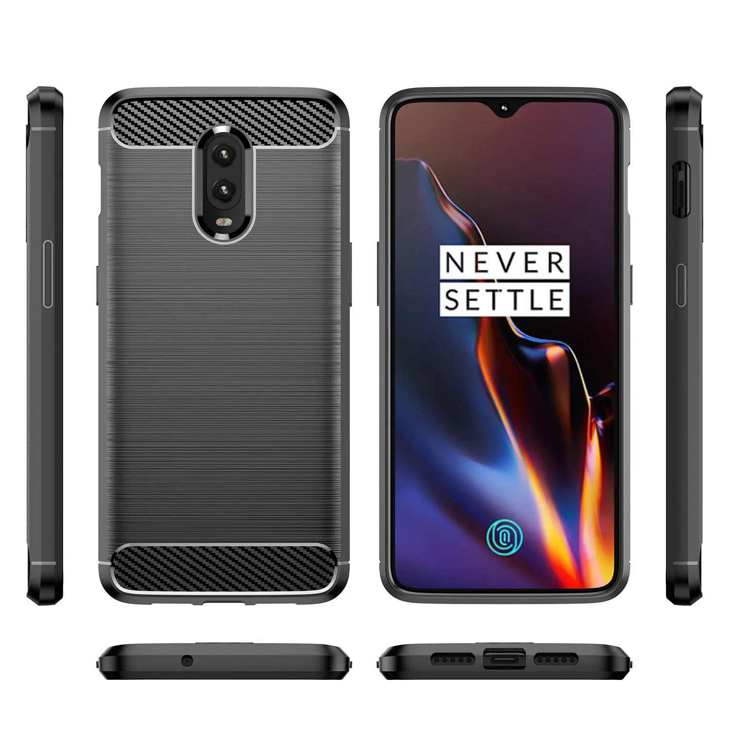 Carbon Fiber Case for oneplus 6t 1+6 Shockproof Silicone Phone Cover For Oneplus 6 1+6T Matte Soft Slim Cases Coque Fundas