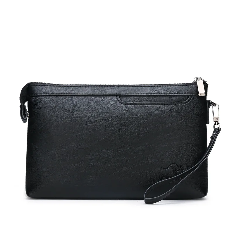 Brand Design Men Envelope Clutch Bag Premium PU Leather Business Casual Wallet Multifunctional Phone Cash Storage Purs view 5