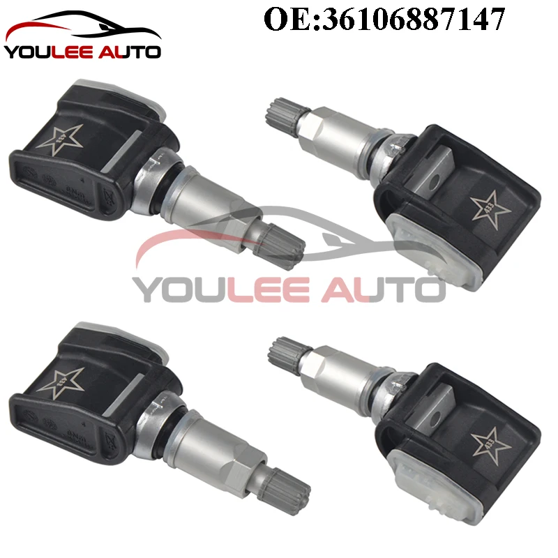 4PCS 36106887147 A0009052102 TPMS Tire Pressure Sensor For BMW 5 6 7 X3 G01 X4 G02 X5 G05 Rool Royce Mercedes-Benz Auto Parts