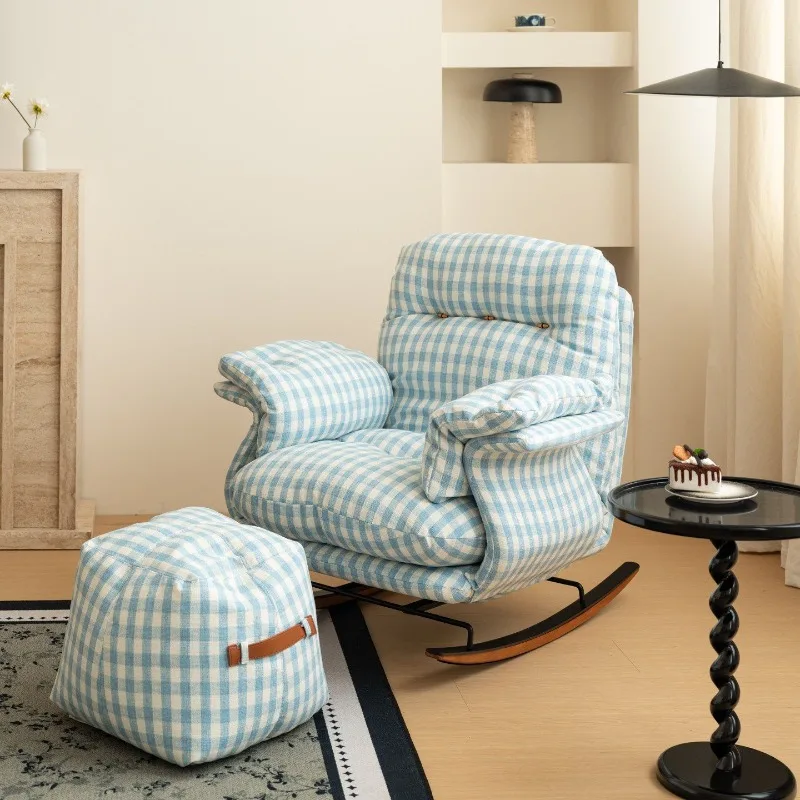 Folding single sofa Han board French lazy balcony casual rocking chair y