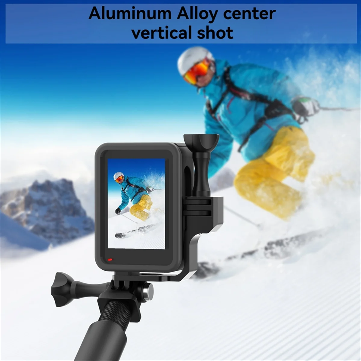 

Вертикальный кронштейн для экшн-камеры для Gopro Hero 12, 11, 10, 9, 8, 7, Action 4 3, адаптер для крепления на палку для селфи