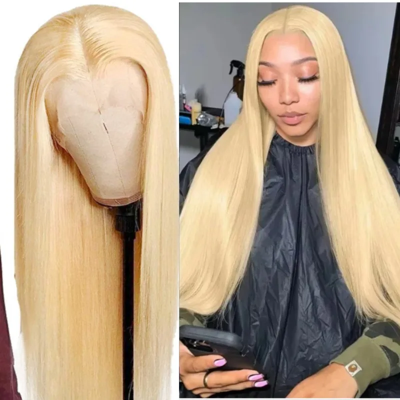 Straight Blonde 613  Lace Frontal Wig 13x6 Brazilian Human Hair Wigs for Women 14-36 Inch Lace Front Closure Honey Colored Wig