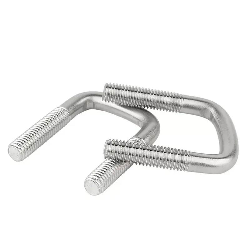 

304 Stainless Steel U Shape Right Angle Square Pipe Clamp Fixing Bolt M6 M8 M10 M12