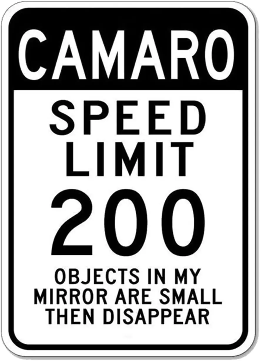 1p,Camaro Speed Limit Sign, Speed Limit 200, Chevy Decor, Garage Wall Decor, Man Cave, Lover Gift - Quality Metal Sign