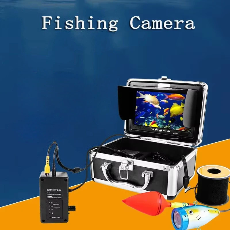 

fish finder 12 white lights 7inch TFT color monitor HD underwater fishing camera with long battery DVR function optional WF01