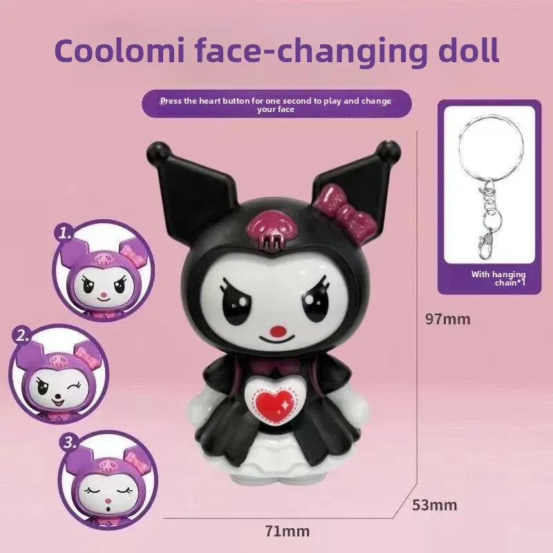 Sanrio Cute Girls' Heart Series My Melody Kuromi Hello Kitty Spinning Stress-Relief Toy, Desk Figurine, Small Gift Decoration