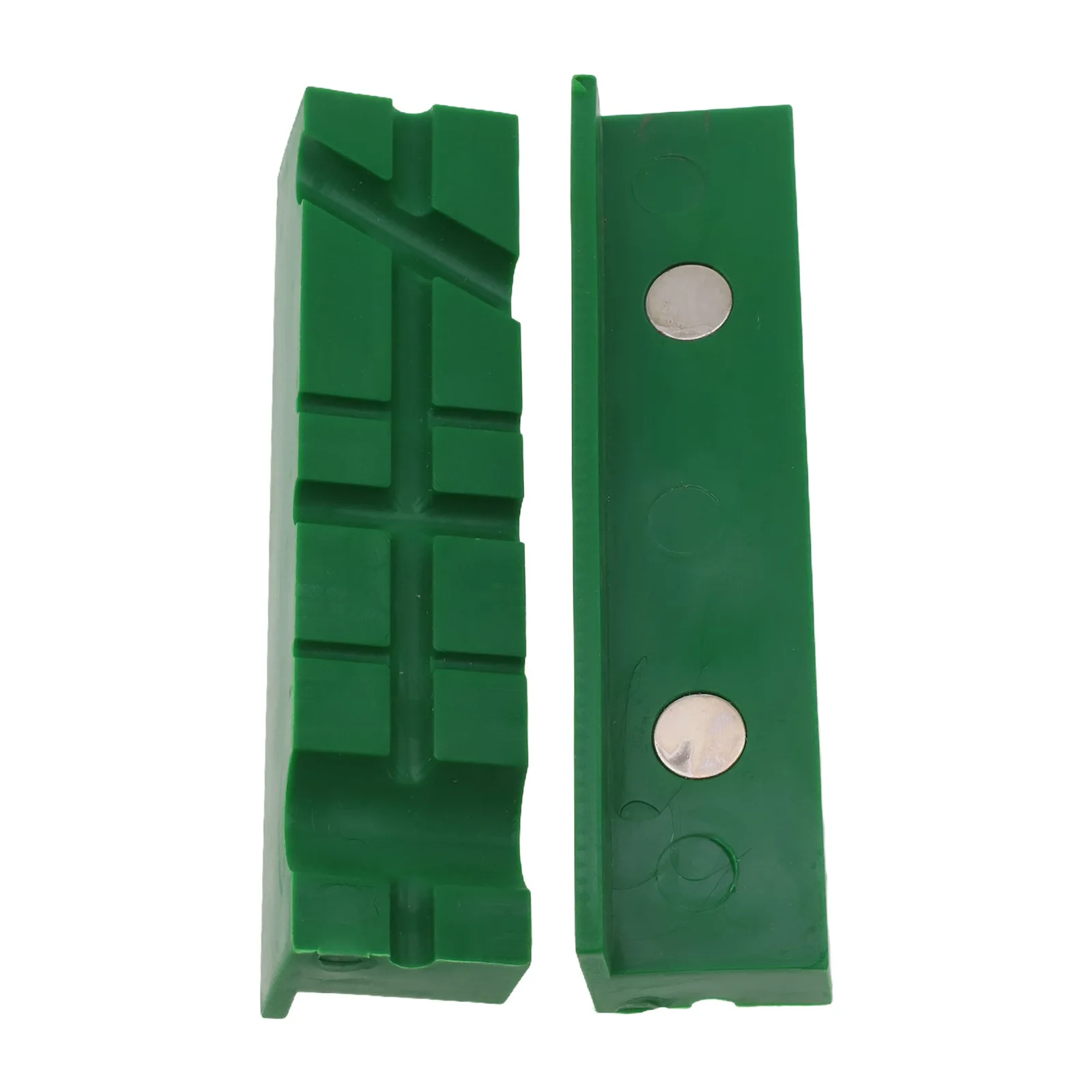 2pcs Magnetic Soft Pad Jaw Rubber 4/5/6 Inch For Metal Bench Vise Clamp Bench Screw Jaws For Woodworking Metal Green Accessories