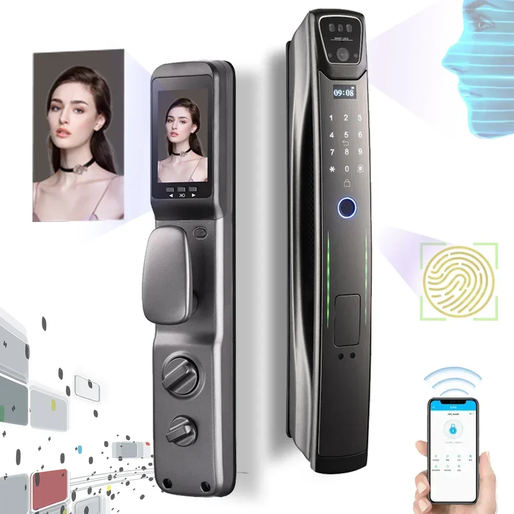 Elock ES262D electric door password lock digital electronic door lock 3D Face recognition wifi camera smart lock