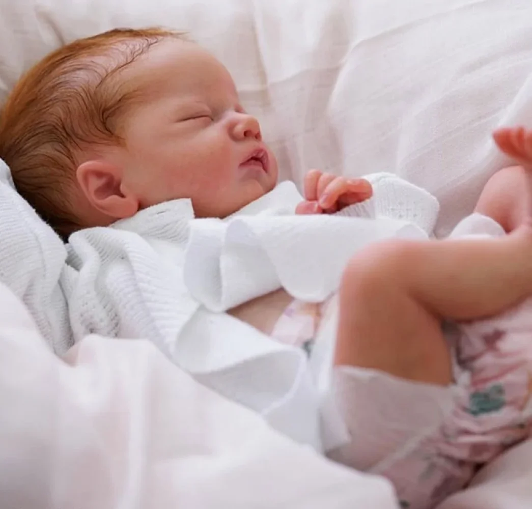 

NPK 18''High Quantity Reborn Doll Kit Sleeping Newborn Baby Charlotte with Bent Legs Unfinished Unpainted Doll Parts with Body